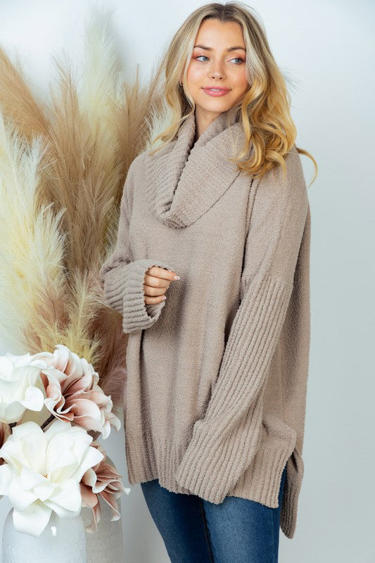 Oversized Cowl Neck Sweater