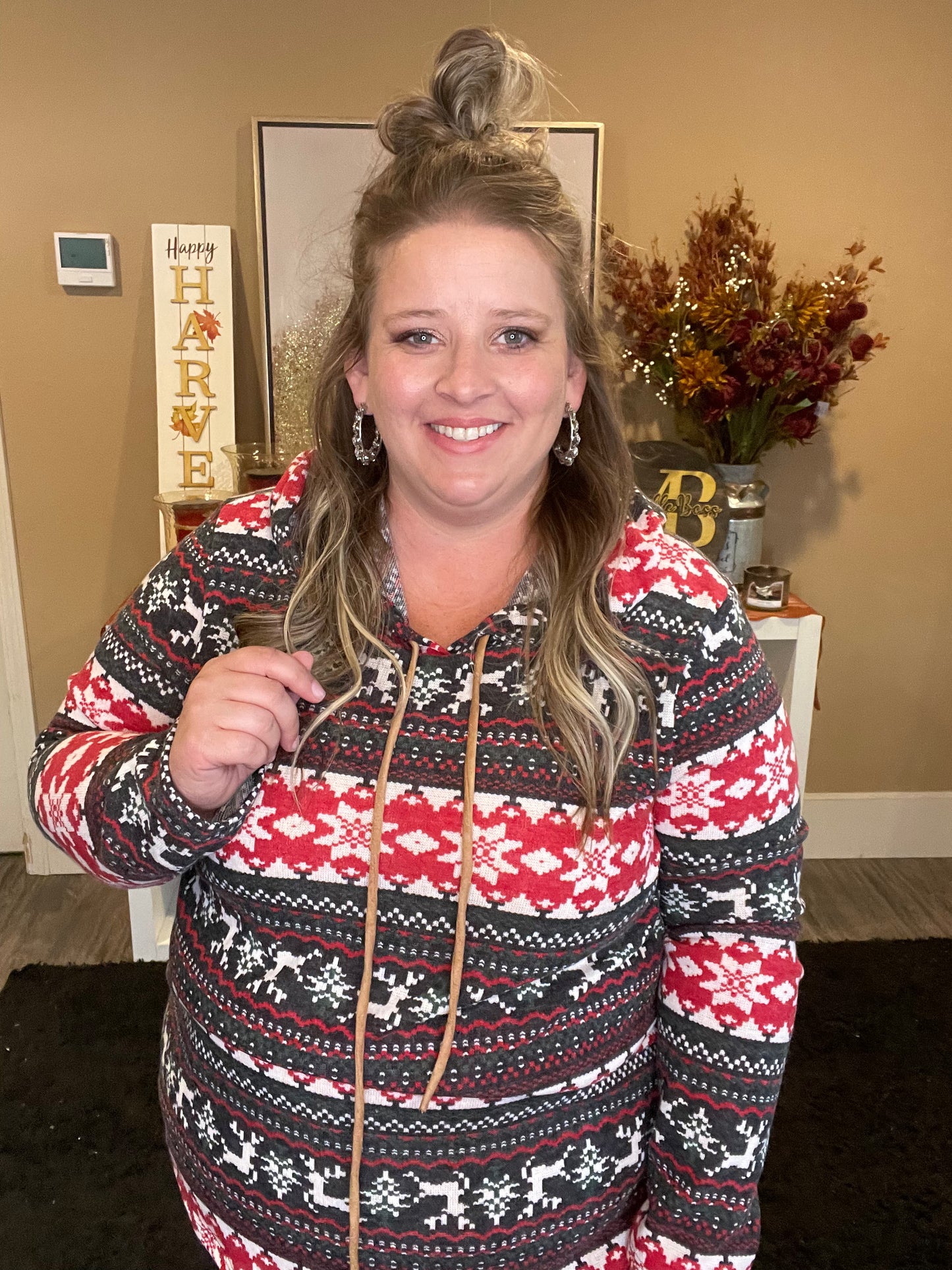 Holiday Print Sweater