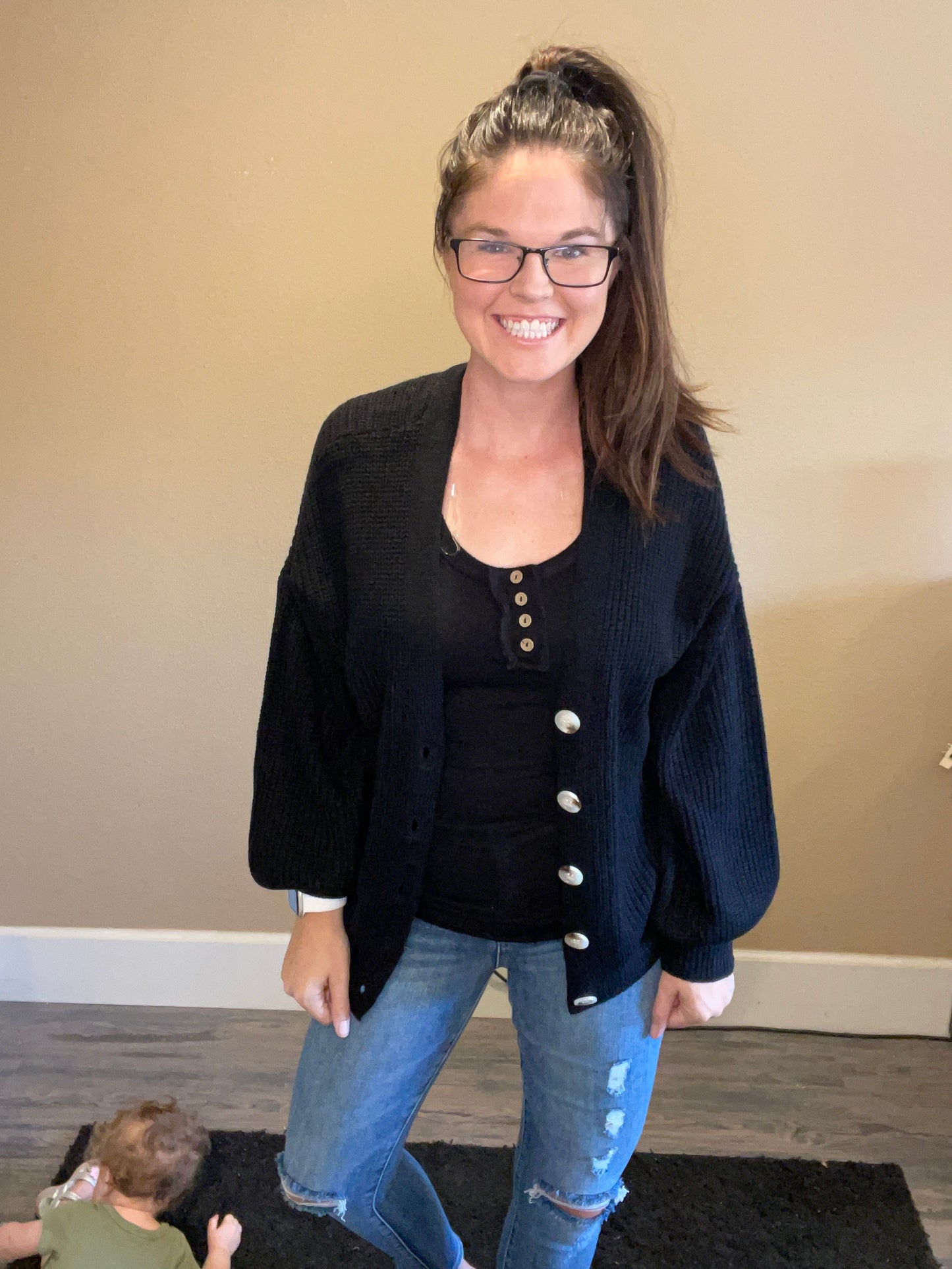 Oversized Button Up Sweater