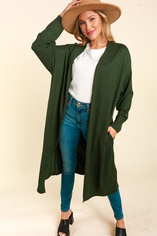 Oversized Midi Length Soft Cardigan