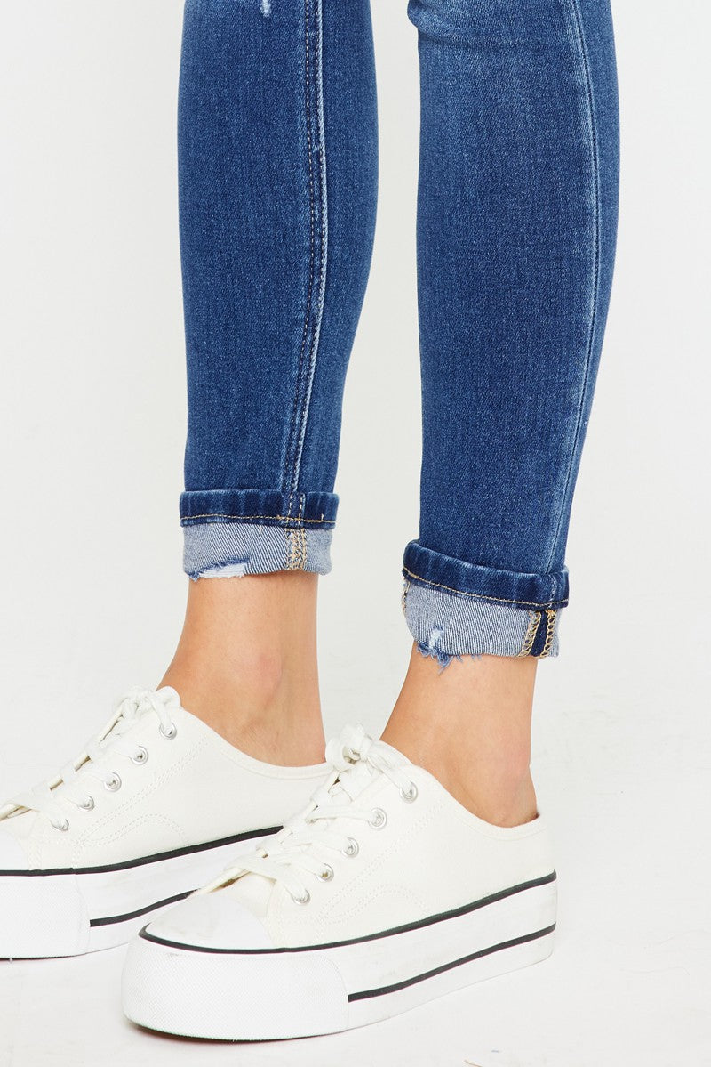 Kan Can High Rise Distressed Skinny jeans