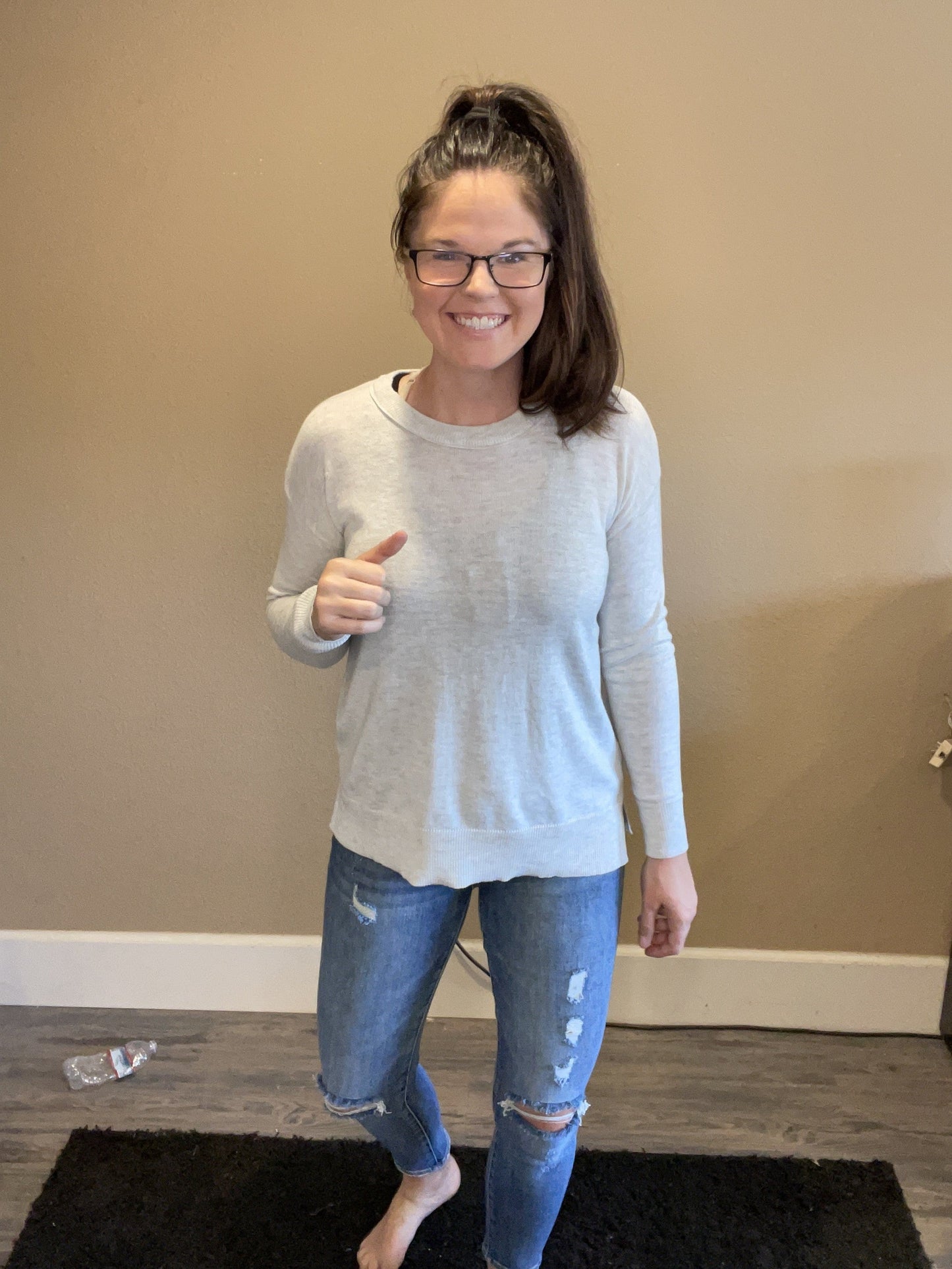 Ribbed Hem Sweater