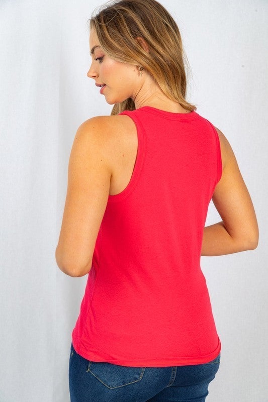 Sleeveless Solid Knit Top