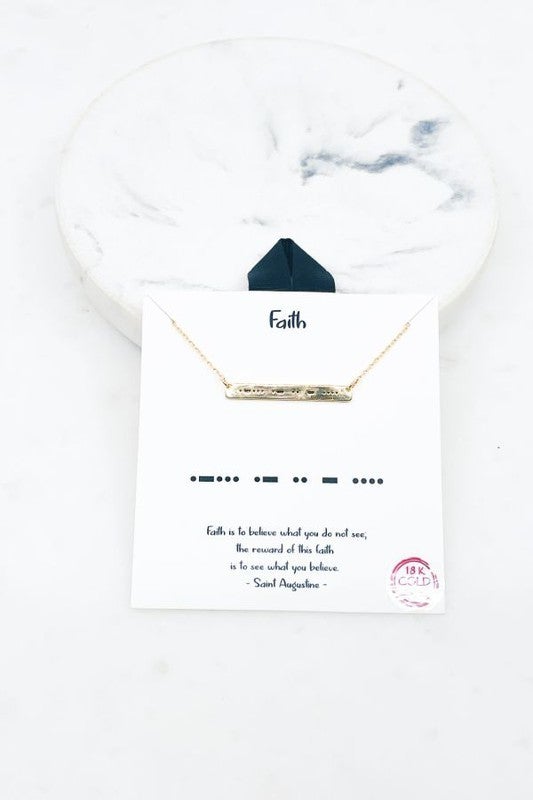 Faith Morse Code Necklace