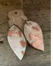 Rose Gold Acid Wash Hair On Leather Earrings