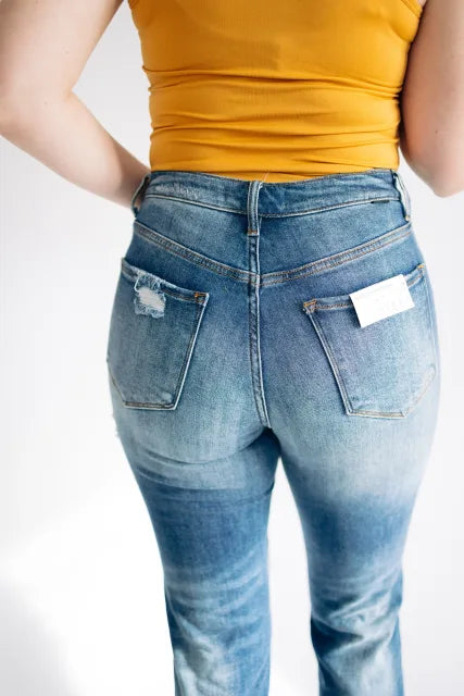 Risen Dark Distressed Capris