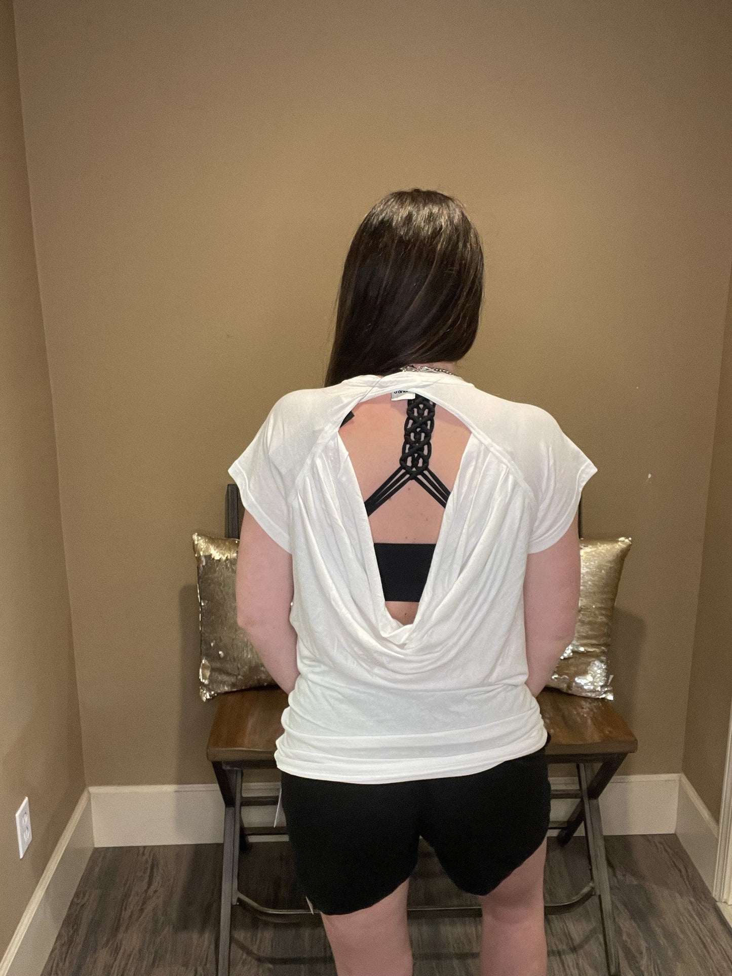 Braid Strap Racerback Sports Bra