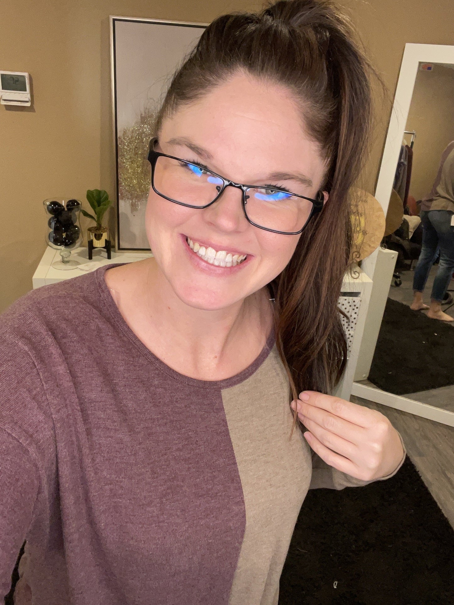 Knotted Color Block Top