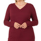Zenana Microfiber v neck shirt