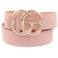 Metal Ring Leather Belts