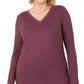 Zenana Microfiber v neck shirt