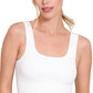 Zenana square Neck Cropped top with Bra pads