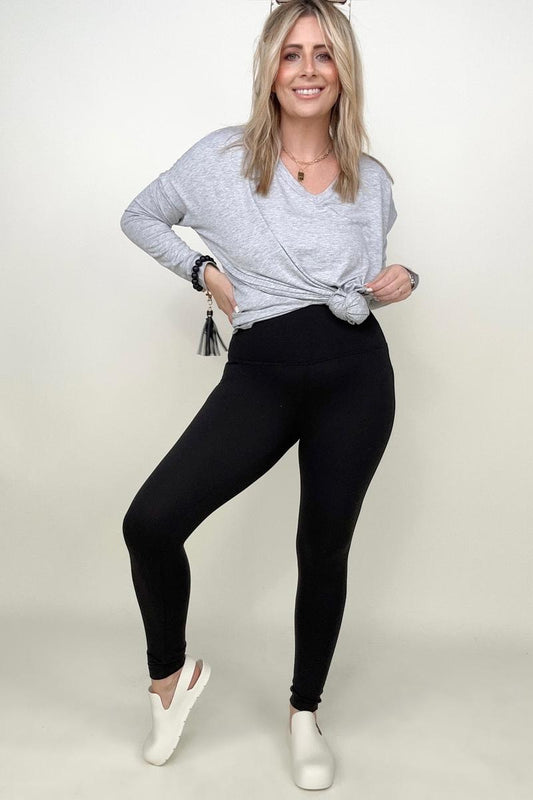 Michelle Zenana Premium Microfiber Wide Waistband Leggings