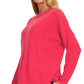 DOORBUSTER DEAL < Zenana ribbed Sweater with Pockets in 3 Colors