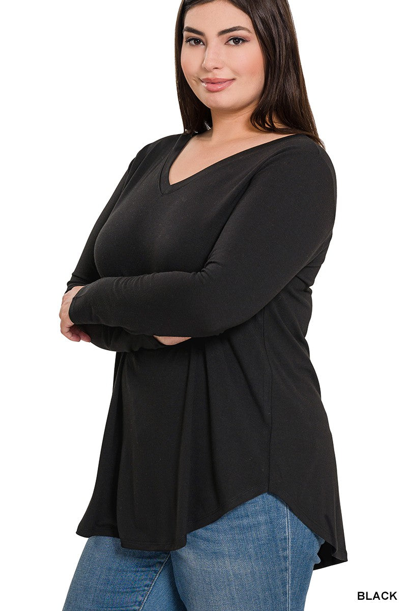 Long Sleeve V neck  Top