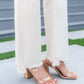 Alice High Rise Over Dyed 90's Straight Jeans in Light Khaki