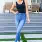 Amanda High Rise Pull on Release Hem Skinny Jeans