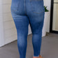 Amy High Rise tummy Control Top Side Slit Skinny Jeans
