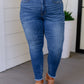 Amy High Rise tummy Control Top Side Slit Skinny Jeans