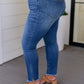 Amy High Rise tummy Control Top Side Slit Skinny Jeans