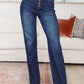 Judy Blue Arlo High Rise Button-Fly Straight Jeans