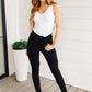 Audrey High Rise  Tummy Control Top Classic Skinny Jeans in Black