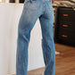 Bree High Rise Control Top Distressed Straight Jeans