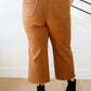 Briar High Rise Control Top Wide Leg Crop Jeans in Camel