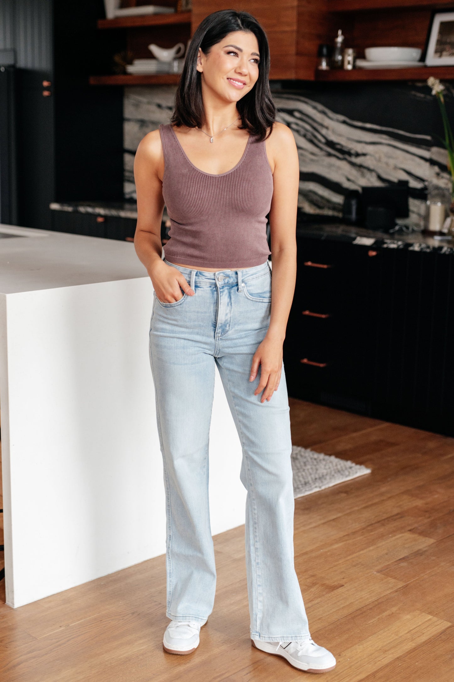 Judy Blue  Brooke High Rise TUMMY Control Top Vintage Wash Straight Jeans