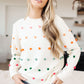 Candy Buttons Pom Detail Sweater