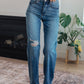 Judy Blue Carrie High Rise  Tummy Control Top 90's Straight Jeans