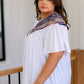 Casually Boho Keyhole Neckline Top