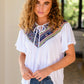 Casually Boho Keyhole Neckline Top