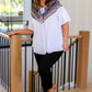 Casually Boho Keyhole Neckline Top
