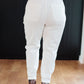 Charlene High Rise Contrast Thread Jogger in Ecru