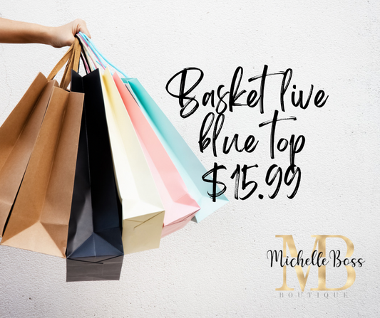 Build a Basket Blue dressy top