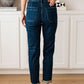 Eli Pull On Denim Joggers in Dark Wash