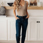 Eli Pull On Denim Joggers in Dark Wash