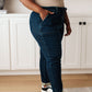Eli Pull On Denim Joggers in Dark Wash