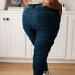 Eli Pull On Denim Joggers in Dark Wash
