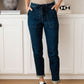 Eli Pull On Denim Joggers in Dark Wash