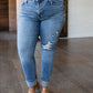 Elodie Mid Rise Distressed Boyfriend Jeans