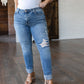 Elodie Mid Rise Distressed Boyfriend Jeans
