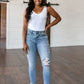 Elodie Mid Rise Distressed Boyfriend Jeans