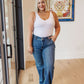 Elsie High Rise Double Button Wide Leg Jeans