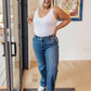 Elsie High Rise Double Button Wide Leg Jeans