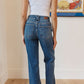 Elsie High Rise Double Button Wide Leg Jeans
