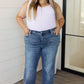 Esther Mid Rise Contrast Wash Wide Leg Jeans