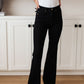 Etta High Rise Control Top Flare Jeans in Black