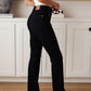 Etta High Rise Control Top Flare Jeans in Black